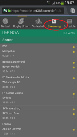 streaming bet365 tunisie